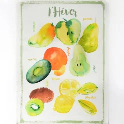 Becquet Torchons imprimés fruits de saison - Lot de 2 ou de 4< Idées Cuisine|Idées Cuisine