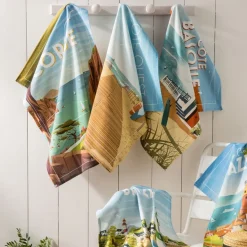 Becquet Torchons imprimés La Plage< Idées Cuisine|Idées Cuisine