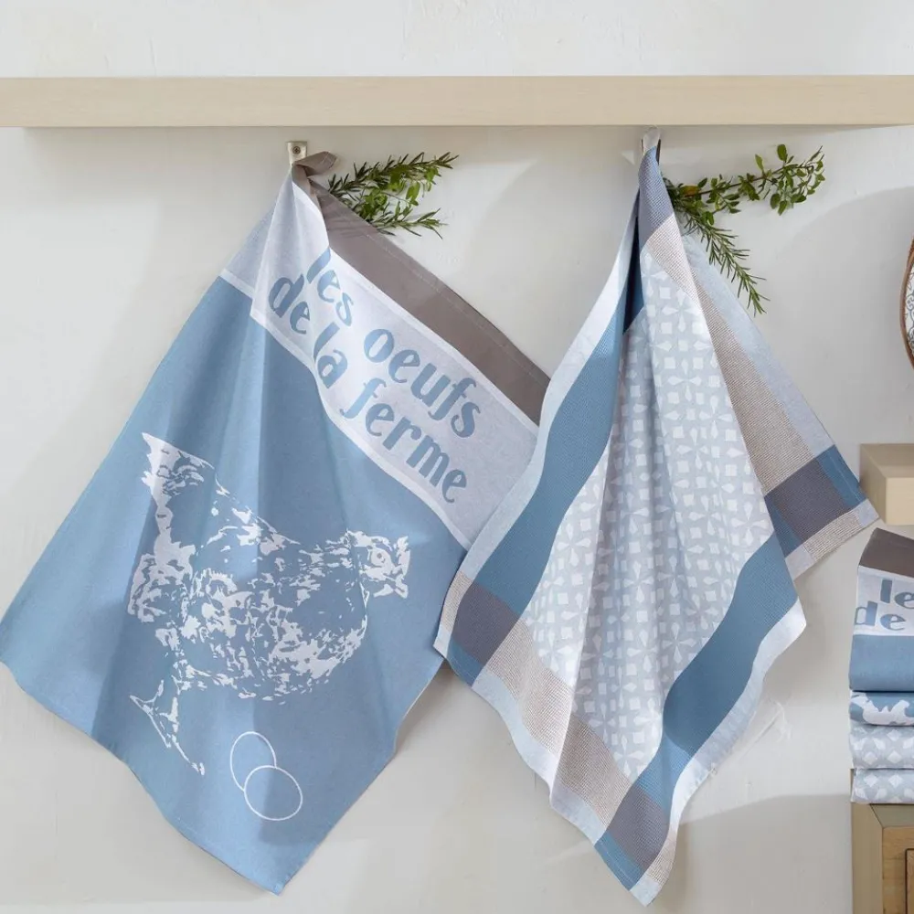 Becquet Torchons jacquard - motif fantaisie - lot de 3 ou 6< Idées Cuisine|Idées Cuisine