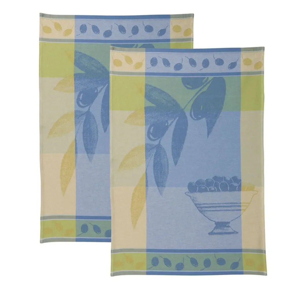 Becquet Torchons jacquard feuilles et fruits - lot de 2 ou de 4< Idées Cuisine|Idées Cuisine