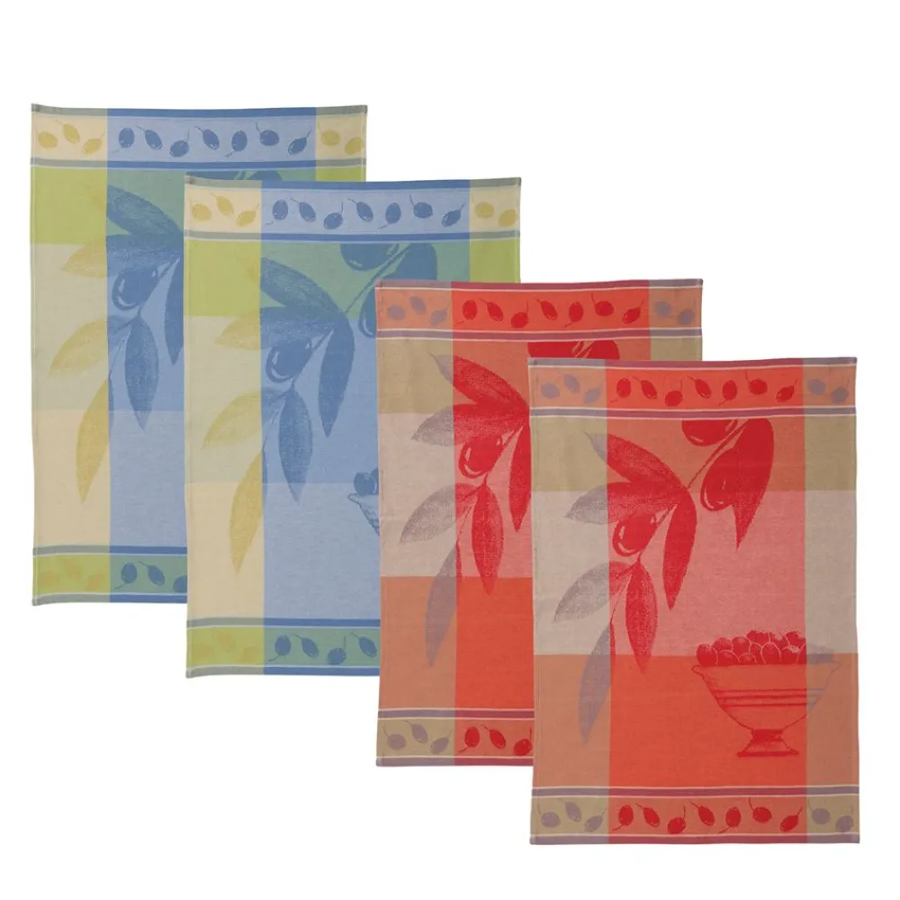 Becquet Torchons jacquard feuilles et fruits - lot de 2 ou de 4< Idées Cuisine|Idées Cuisine