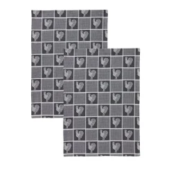 Becquet Torchons jacquard motif coq – lot de 2 ou 4 - CRÉATION< Idées Cuisine|Idées Cuisine