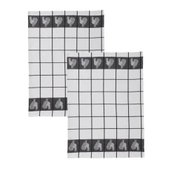 Becquet Torchons jacquard motif coq – lot de 2 ou 4 - CRÉATION< Idées Cuisine|Idées Cuisine