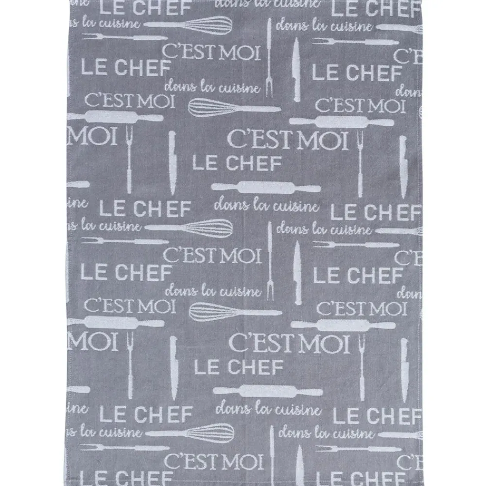 Becquet Torchons tissés jacquard "C'est moi le chef" - Lot de 3 ou de 6< Idées Cuisine|Idées Cuisine
