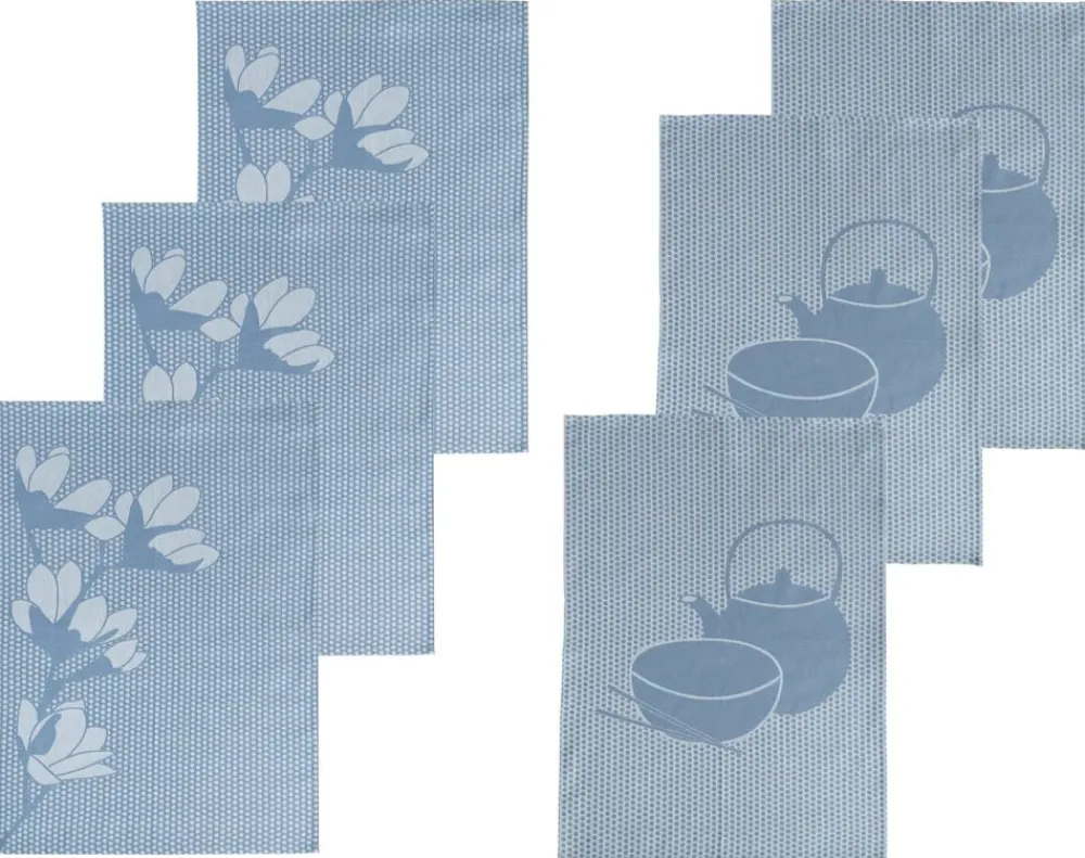 Becquet Torchons tissés jacquard motif japonisant - lot de 3 ou 6< Idées Cuisine|Idées Cuisine