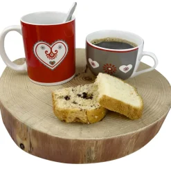 Becquet Vaisselle motif cœur et chalet - set de 4 pièces< Décoration|Art De La Table