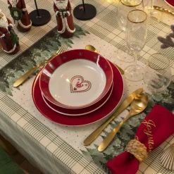 Becquet Vaisselle motif cœur et chalet - set de 4 pièces< Décoration|Art De La Table