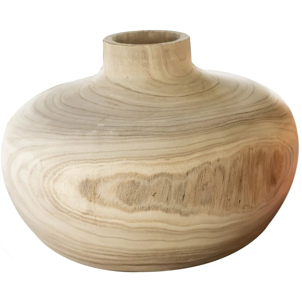Becquet Vase artisanal en bois décoratif< Vase, Cache-Pot|Décoration