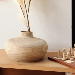 Becquet Vase artisanal en bois décoratif< Vase, Cache-Pot|Décoration