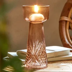 Becquet Vase bougeoir en verre coloré< Vase, Cache-Pot|Décoration