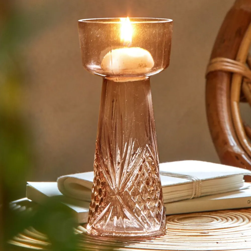 Becquet Vase bougeoir en verre coloré< Vase, Cache-Pot|Décoration
