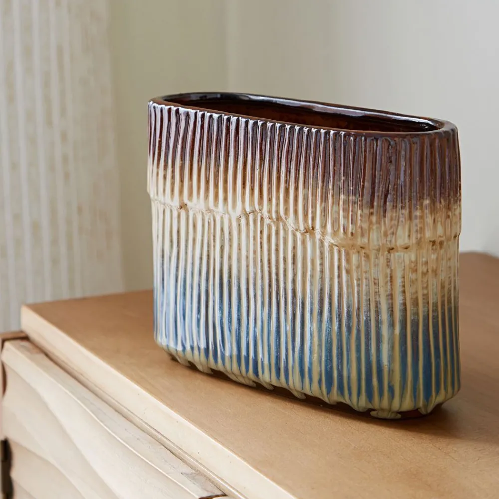 Becquet Vase ovale en céramique< Vase, Cache-Pot|Décoration