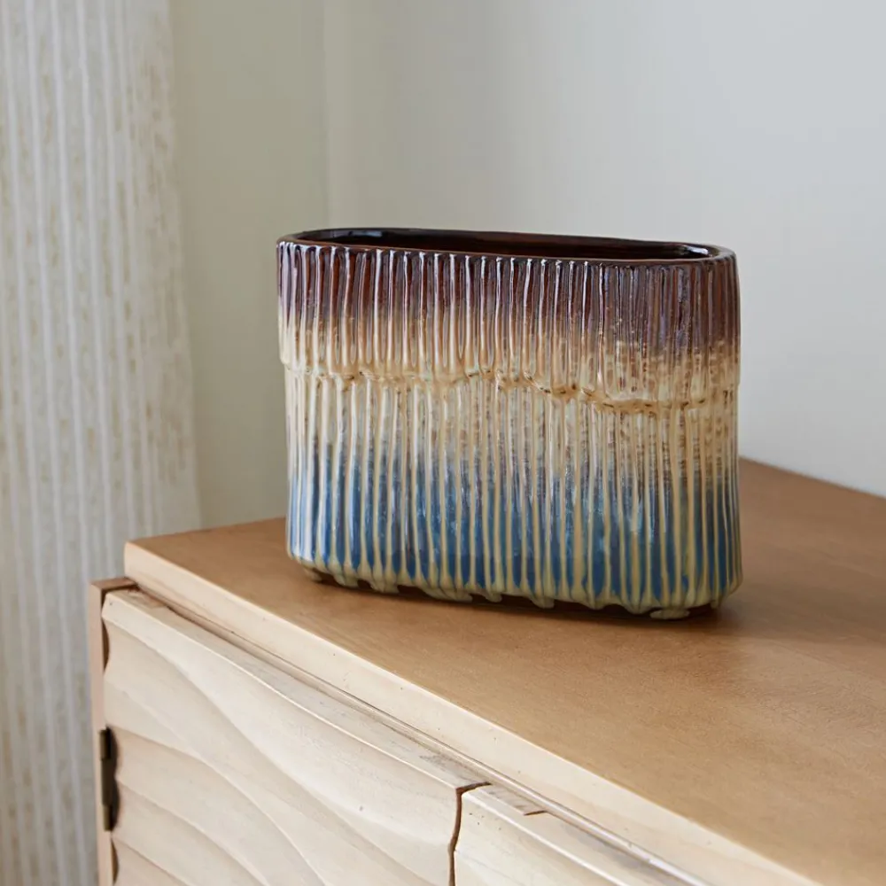 Becquet Vase ovale en céramique< Vase, Cache-Pot|Décoration