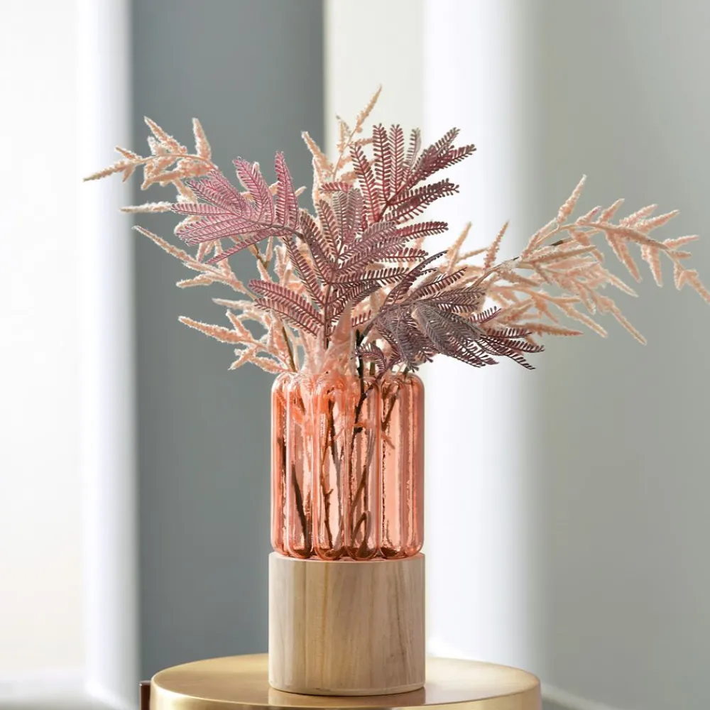 Becquet Vase verre et bois< Vase, Cache-Pot|Décoration