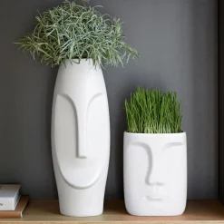 Becquet Vases visages< Vase, Cache-Pot|Décoration