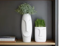 Becquet Vases visages< Vase, Cache-Pot|Décoration