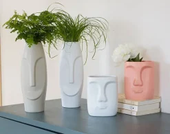 Becquet Vases visages< Vase, Cache-Pot|Décoration
