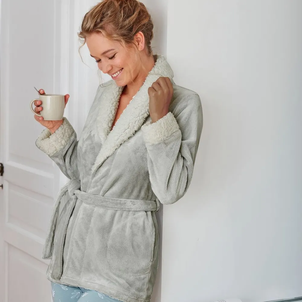 Becquet Veste d'intérieur en polaire<Femme Pyjama Femme|Peignoir D’Intérieur, Veste D’Intérieur