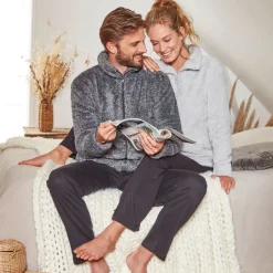 Becquet Veste d'intérieur unie - homme - 240 g/m²<Homme Pyjama Homme|Peignoir D’Intérieur, Veste D’Intérieur