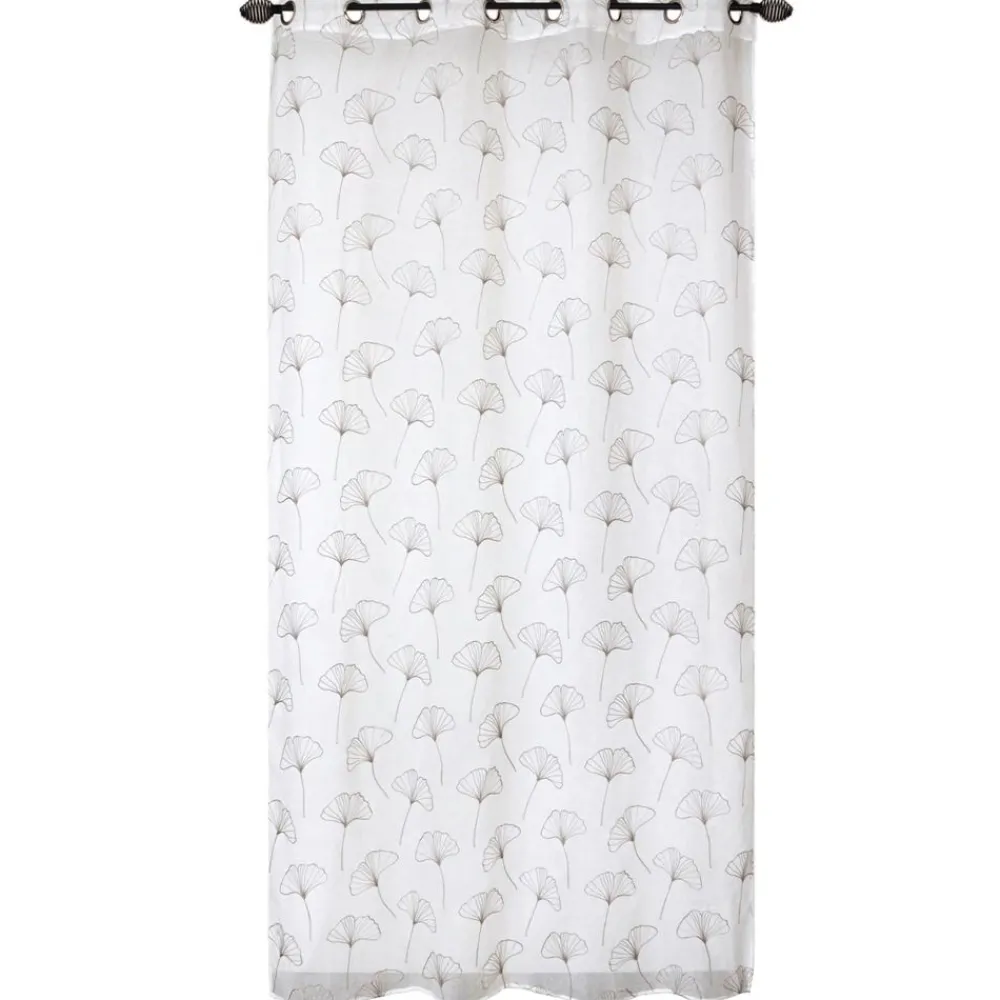 Becquet Voilage brodé feuilles< Rideau Et Déco Textile|Voilage, Panneau