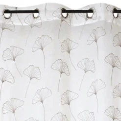 Becquet Voilage brodé feuilles< Rideau Et Déco Textile|Voilage, Panneau