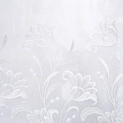 Becquet Voilage brodé finition écailles, galon fronceur< Rideau Et Déco Textile|Voilage, Panneau