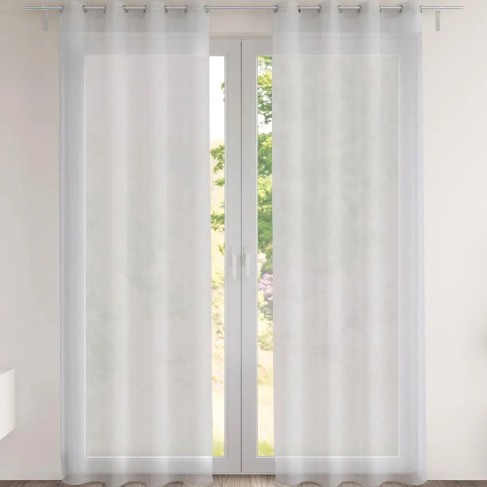 Becquet Voilage en étamine chambray< Rideau Et Déco Textile|Décoration Textile Unie