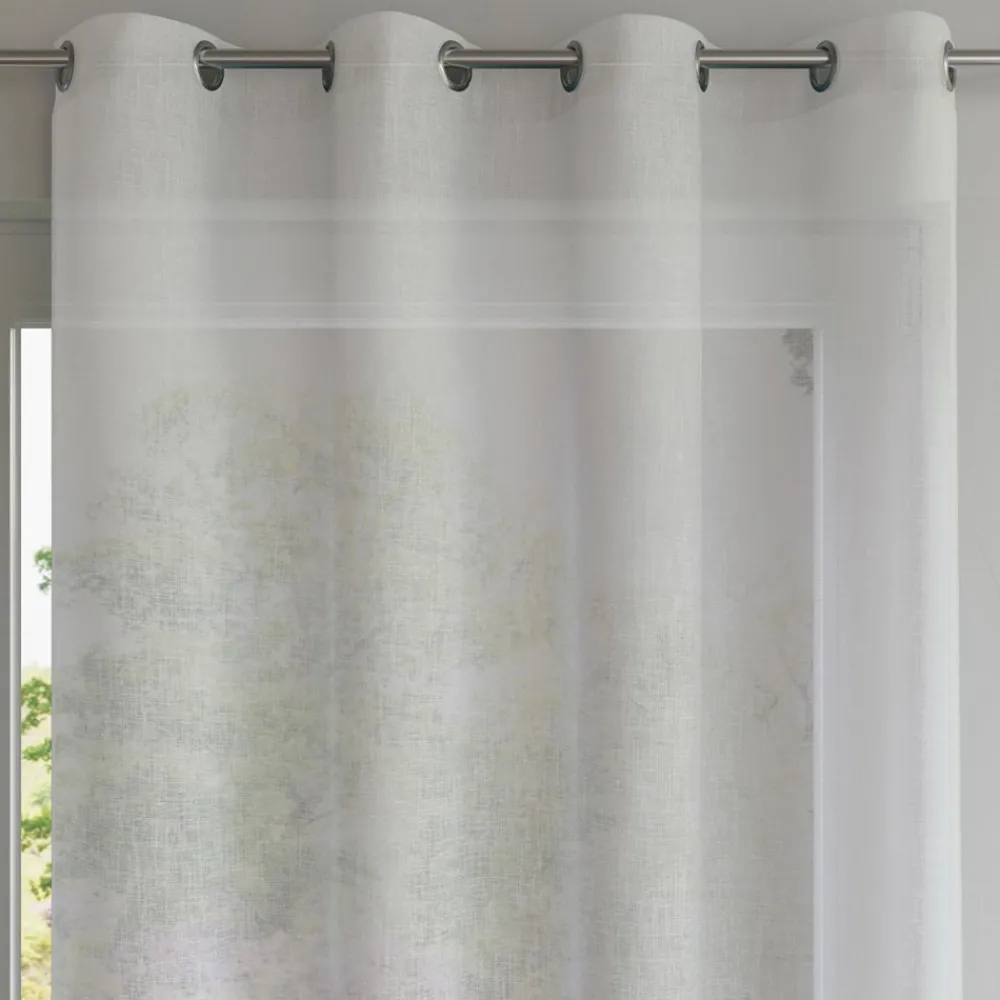Becquet Voilage en étamine chambray< Rideau Et Déco Textile|Décoration Textile Unie