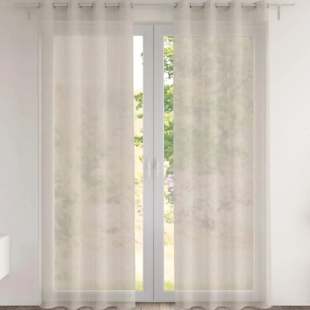 Becquet Voilage en étamine chambray< Rideau Et Déco Textile|Décoration Textile Unie