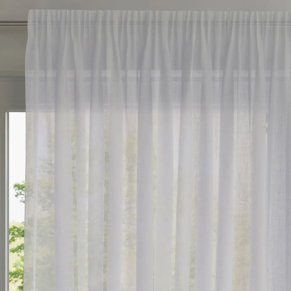 Becquet Voilage en étamine chambray à galon fronceur< Rideau Et Déco Textile|Voilage, Panneau