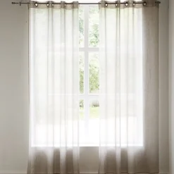 Becquet Voilage en étamine métis< Décoration Textile Unie|Voilage, Panneau
