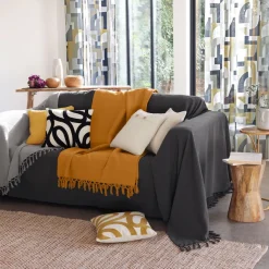 Becquet Voilage motif graphique< Rideau Et Déco Textile|Voilage, Panneau