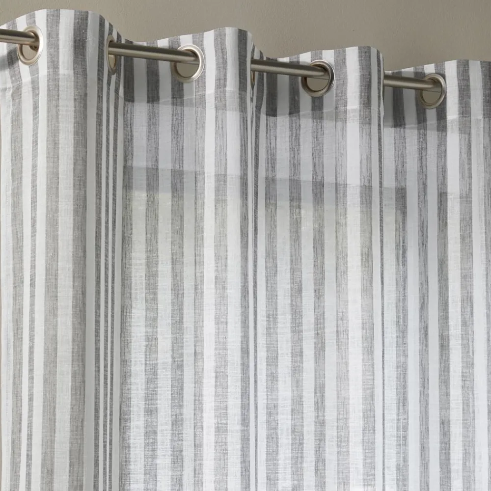 Becquet Voilage rayures chinées< Rideau Et Déco Textile|Voilage, Panneau