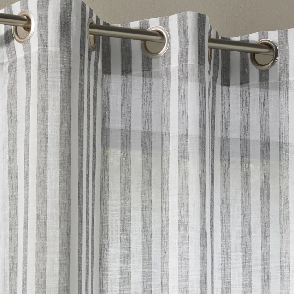 Becquet Voilage rayures chinées< Rideau Et Déco Textile|Voilage, Panneau