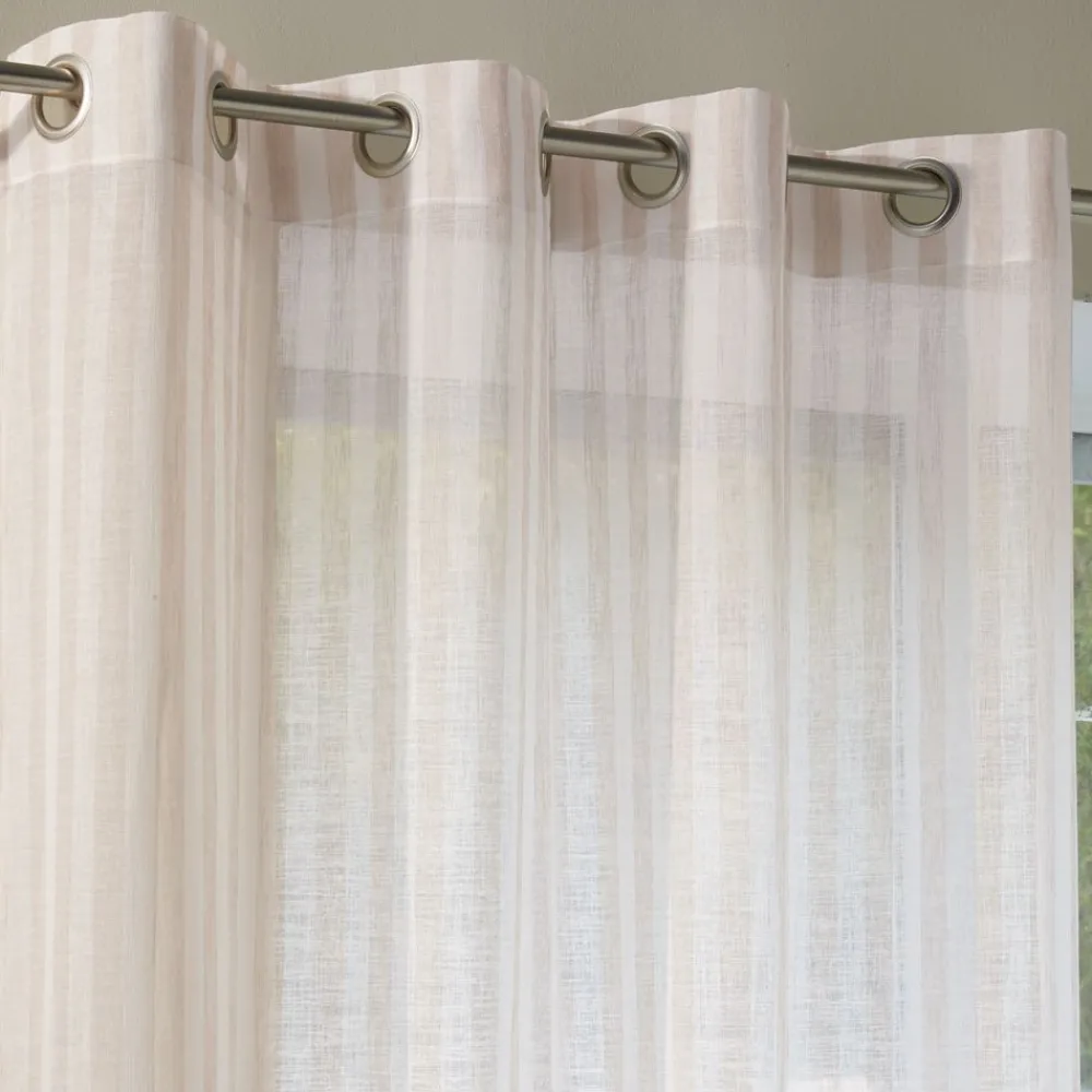 Becquet Voilage rayures chinées< Rideau Et Déco Textile|Voilage, Panneau