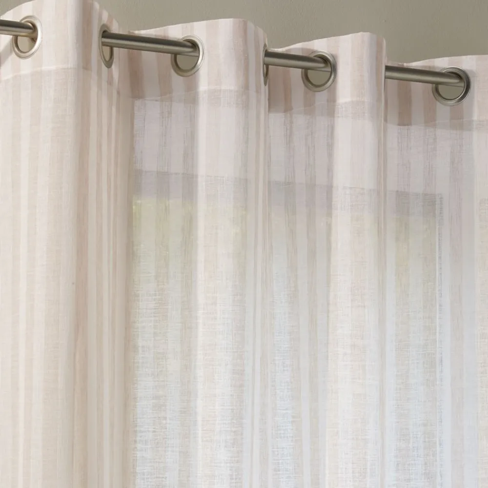 Becquet Voilage rayures chinées< Rideau Et Déco Textile|Voilage, Panneau