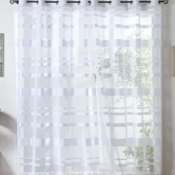 Becquet Voilage rayures satinées< Rideau Et Déco Textile|Décoration Textile Unie