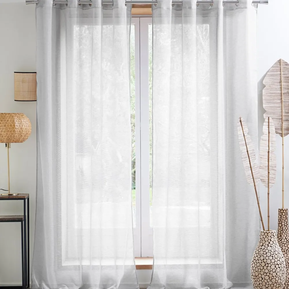 Becquet Voilage étamine œillets< Rideau Et Déco Textile|Décoration Textile Unie