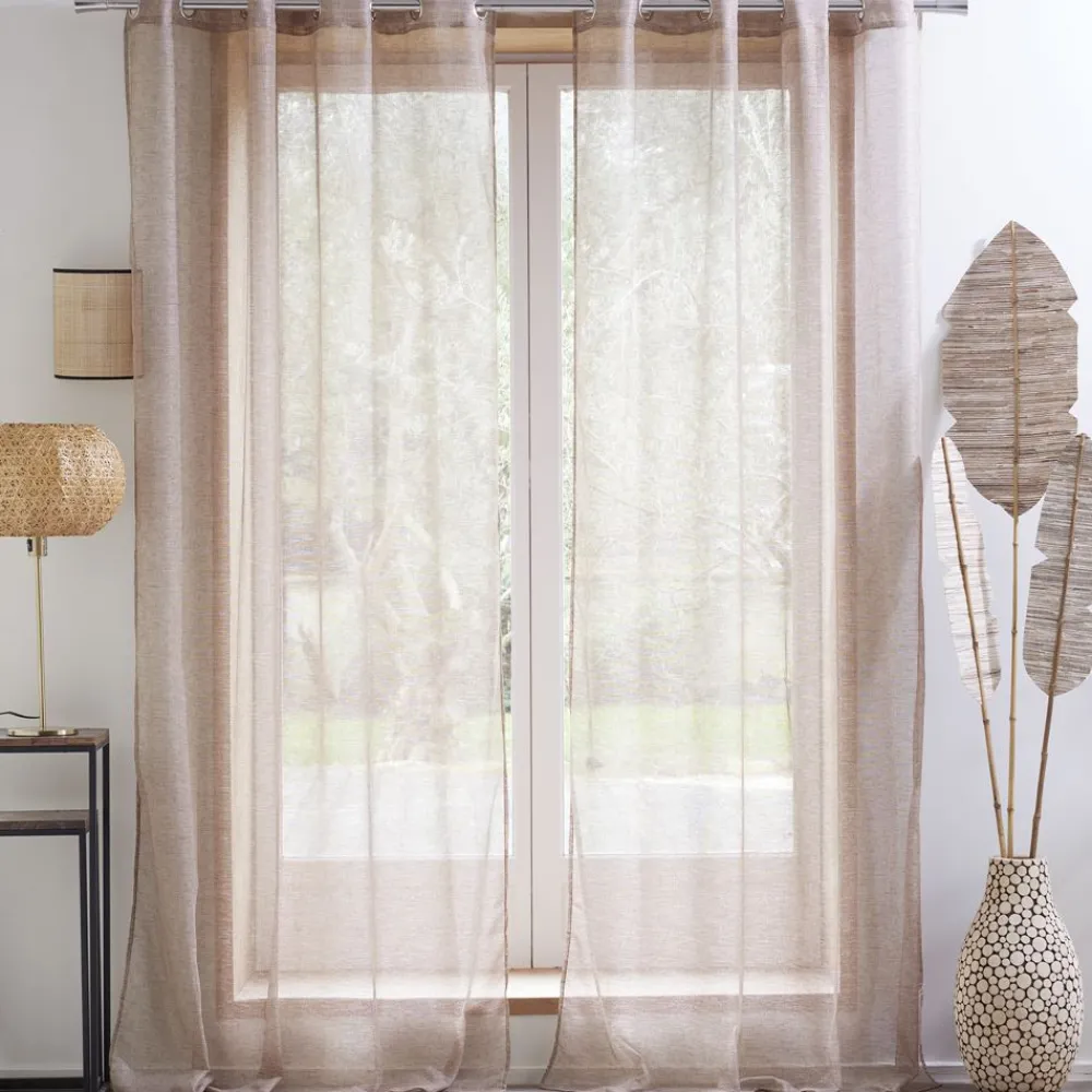 Becquet Voilage étamine œillets< Rideau Et Déco Textile|Décoration Textile Unie
