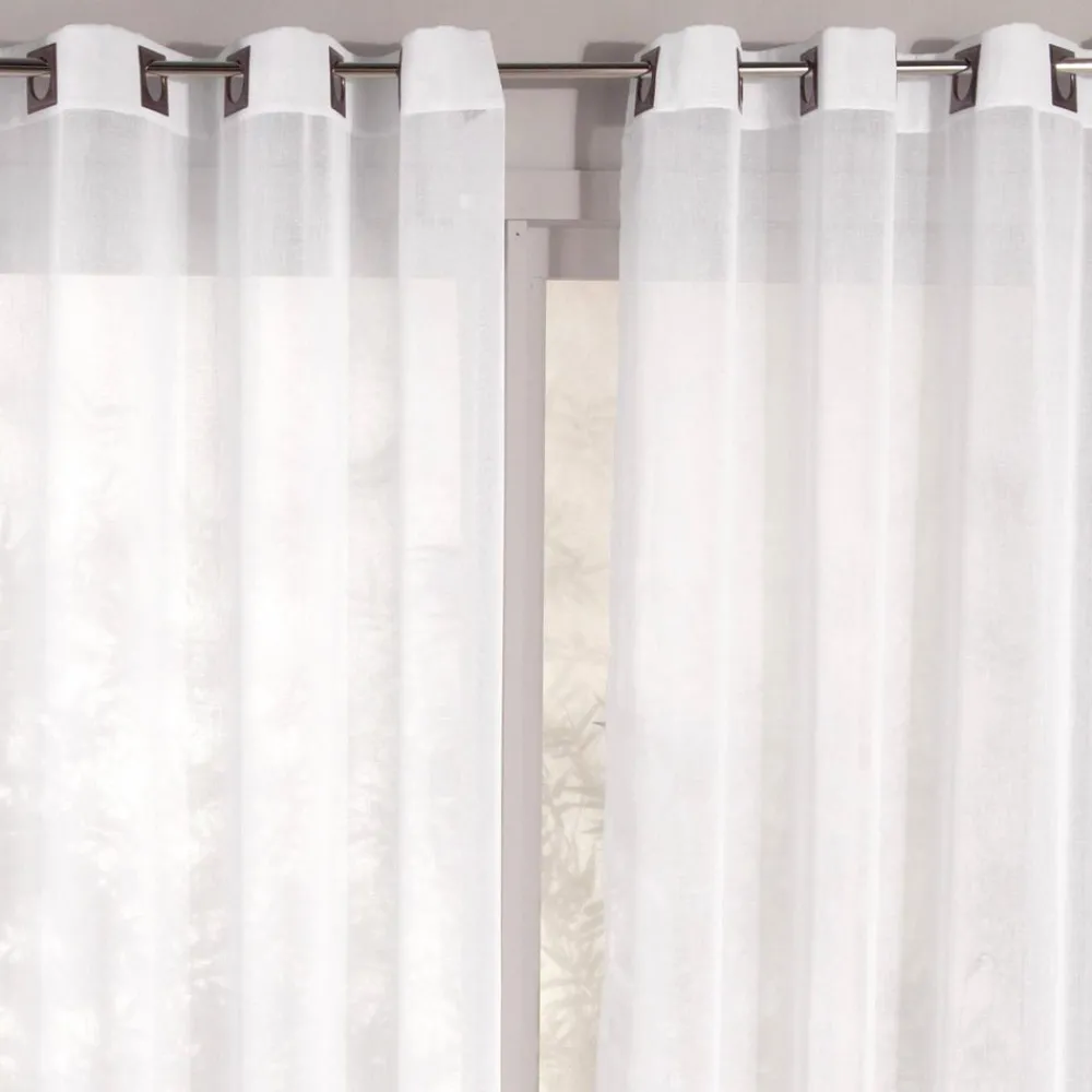 Becquet Voilage étamine œillets carrés< Rideau Et Déco Textile|Voilage, Panneau
