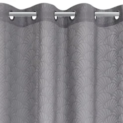 Becquet Voilage étamine motif jacquard éventail< Rideau Et Déco Textile|Voilage, Panneau