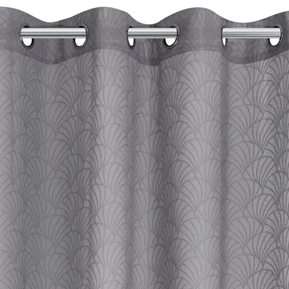 Becquet Voilage étamine motif jacquard éventail< Rideau Et Déco Textile|Voilage, Panneau